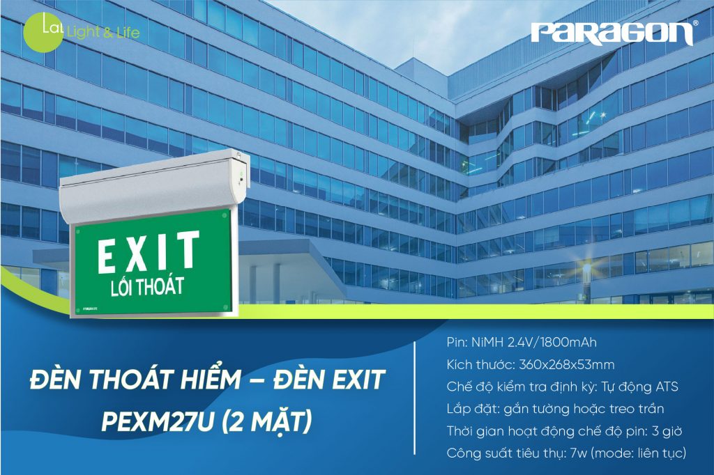 Đèn Exit PEXM27U